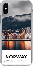 Geschikt voor iPhone Xs hoesje - Noorwegen - Scandinavië - Bergen - Winter - Siliconen Telefoonhoesje