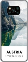 Geschikt voor Xiaomi Poco X3 NFC hoesje - Oostenrijk - Water - Groen - Alpen - Siliconen Telefoonhoesje