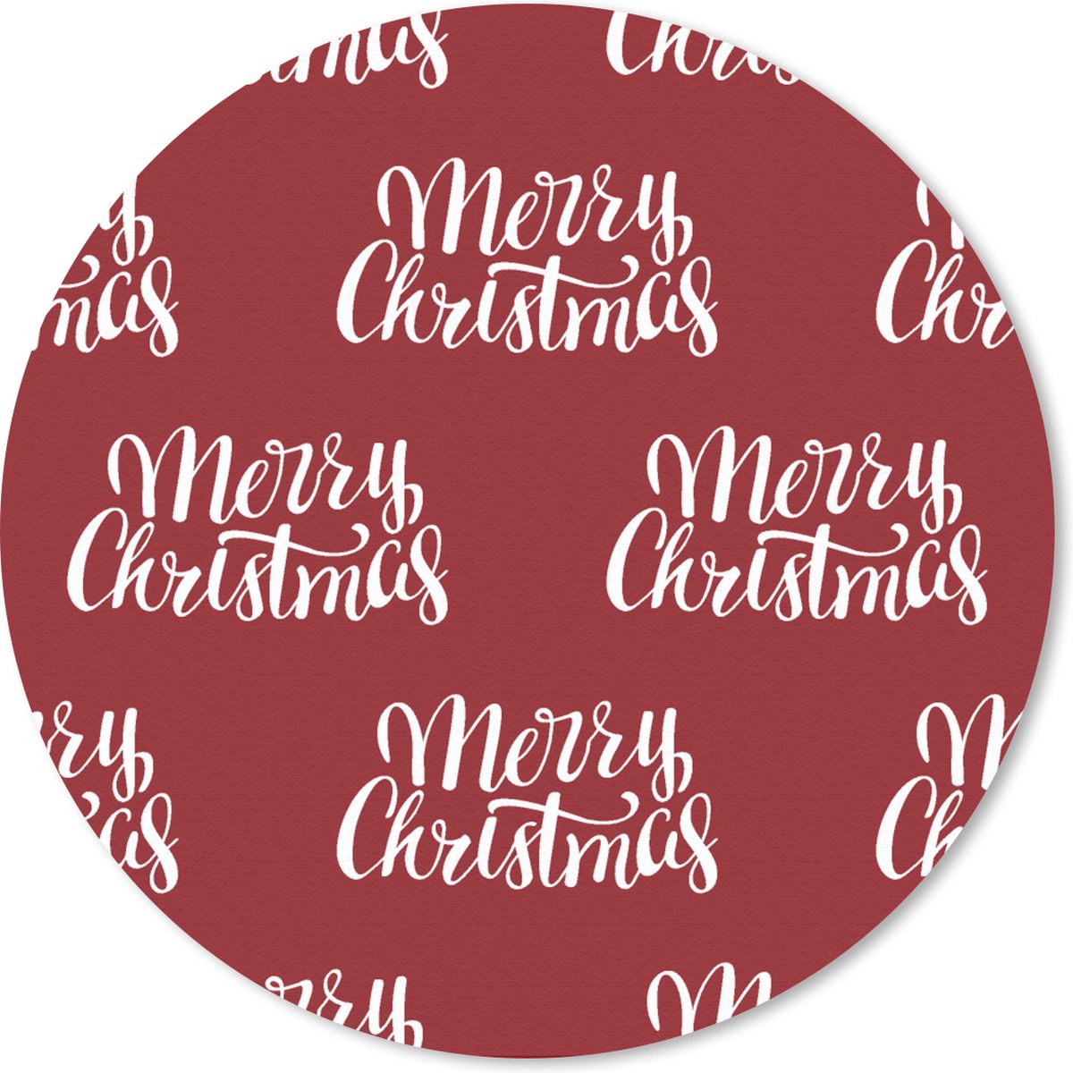 Muismat rond 30x30 cm - Mousepad Quotes - Christmas - Patronen - Rood - Wit - Ronde muismatten - Kerst - Cadeau - Kerstcadeau voor mannen en voor vrouwen