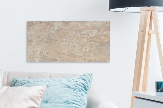 Peintures sur toile Marbre - Citron vert - Sable - Texture - 40x20 cm - Décoration murale