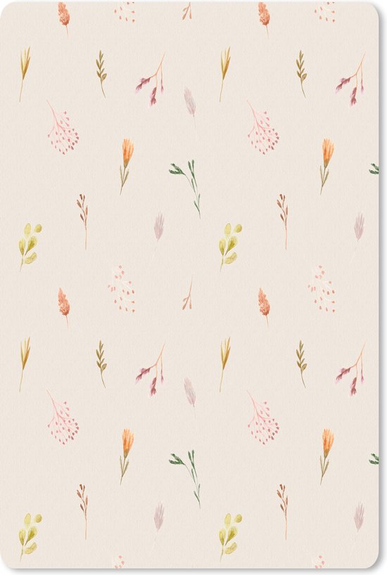 Muismat 18x27 cm - Mousepad Bloemen - Pastel - Roze - Muismatten