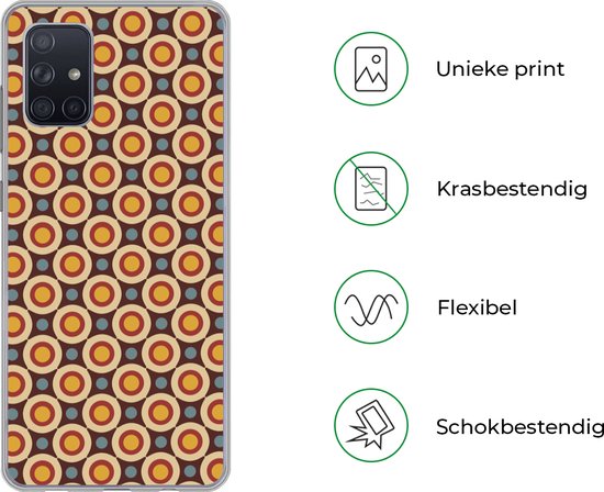 Coque Samsung Galaxy A51 5G - Rétro - Vintage - Design - Cercle - Étui de téléphone en Siliconen