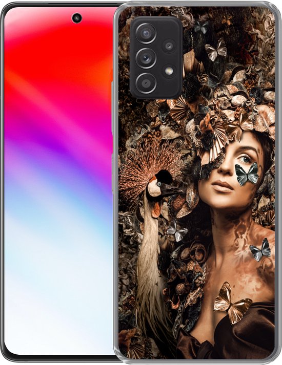 Coque Samsung Galaxy A33 5G - Luxe - Femme - Animaux - Papillons - Vogels - Coque de téléphone en Siliconen