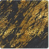 Muismat Klein - Marmer - Goud - Glitter - Zwart - 20x20 cm