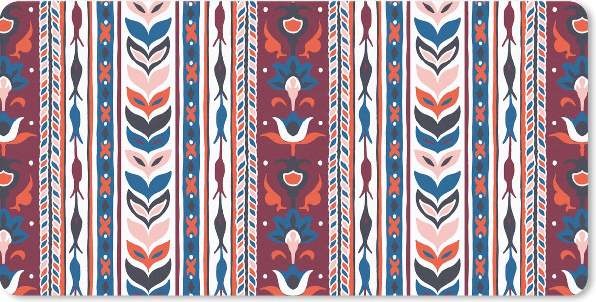 Bureau onderlegger - Muismat - Bureau mat - Bloemen - Patronen - Planten - Abstract - Minimalisme - 80x40 cm