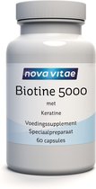 Nova Vitae - Biotine 5000 - Vitamine B8 - met Keratine - 60 capsules