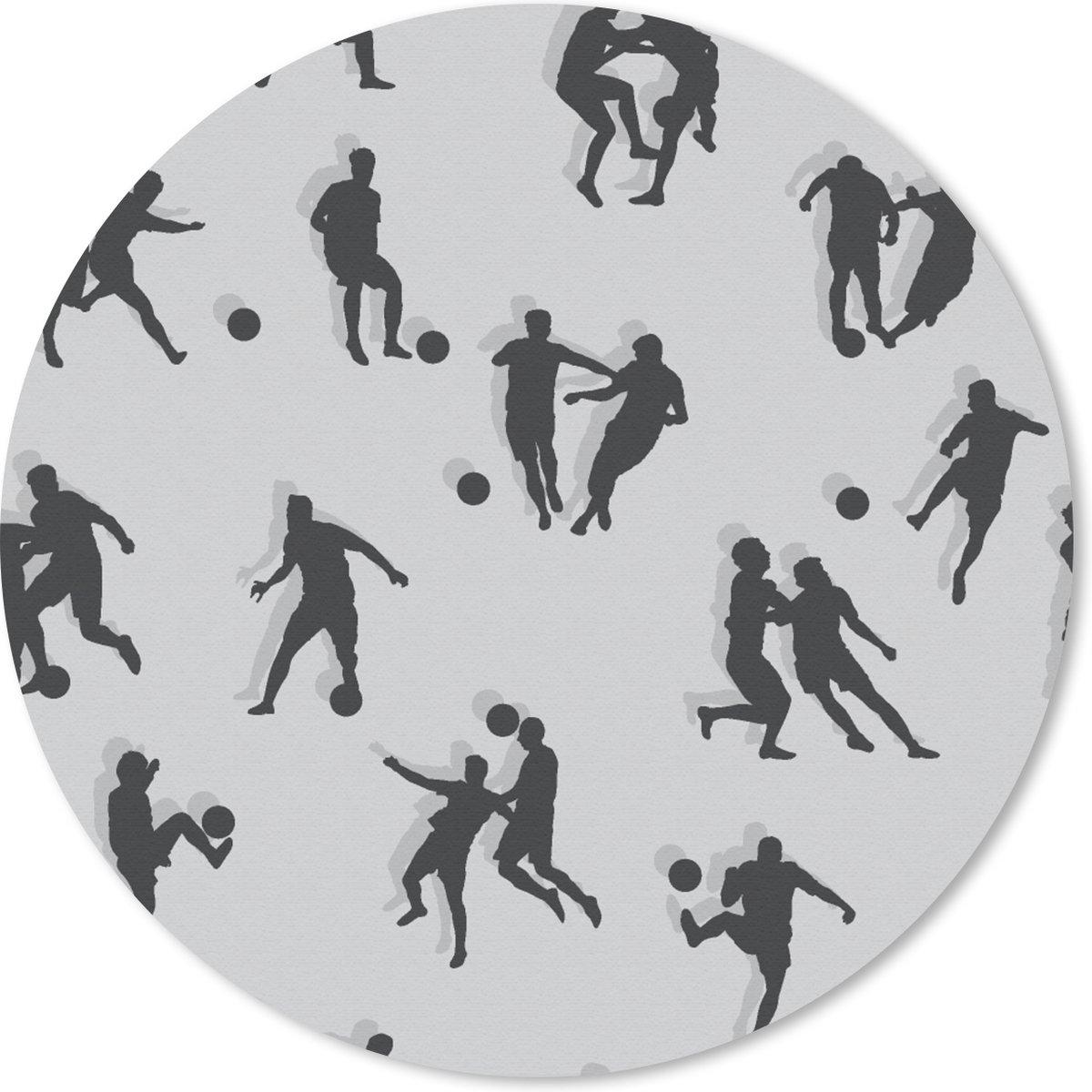 Muismat rond 20x20 cm - Mousepad Sport - Voetbal - Patronen - Ronde muismatten