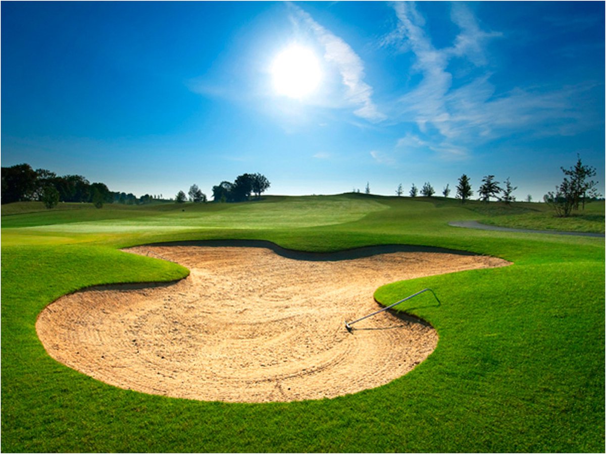 Fotobehang - Golf veld.