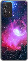 Geschikt voor Samsung Galaxy A33 5G hoesje - Heelal - Planeten - Roze - Jongens - Meisjes - Kinderen - Siliconen Telefoonhoesje