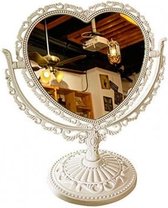 WiseGoods Luxe Vintage Makeup Spiegel Hart - Make Up Spiegels - Woonaccessoires - Cadeau - Woondecoratie - Decoratie -  Beige