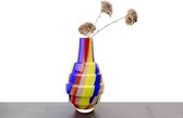 Glazen Vaas - Bloemenvaas - Vaas Glas - Vaas van Glas Rainbow Lollipop