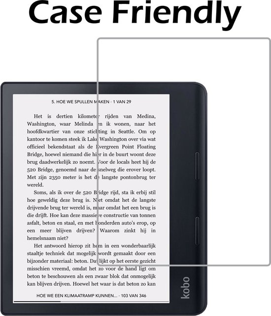 Kobo Sage Protecteur d'écran en Glas de protection - Kobo Sage Protecteur d'écran en Tempered Glass - 3 pièces