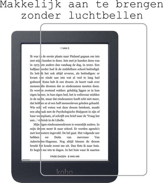 Screenprotector Geschikt voor Kobo Nia Screenprotector Tempered Glass - Screenprotector Geschikt voor Kobo Nia Screen Protector - 2 Stuks van KW. — afbeelding 5