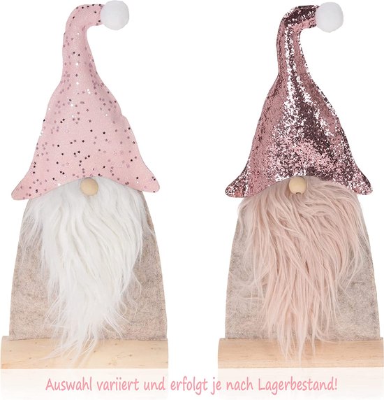 2x Décoration de Noël Figurine Père Noël en feutre - Décoration de rebord de fenêtre pour Noël - Décoration d'hiver - Figurine de Noël - Décoration en feutre