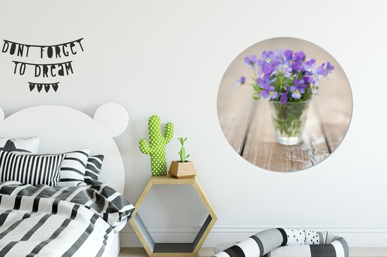 Violons dans un vase Cercle mural aluminium ⌀ 90 cm - impression photo sur cercle mural / cercle vivant / cercle de jardin (décoration murale)