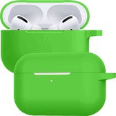 Case Geschikt voor Airpods Pro Hoesje Siliconen Hoes Cover - Hoes Geschikt voor Apple Airpods Pro Case Siliconen - Groen