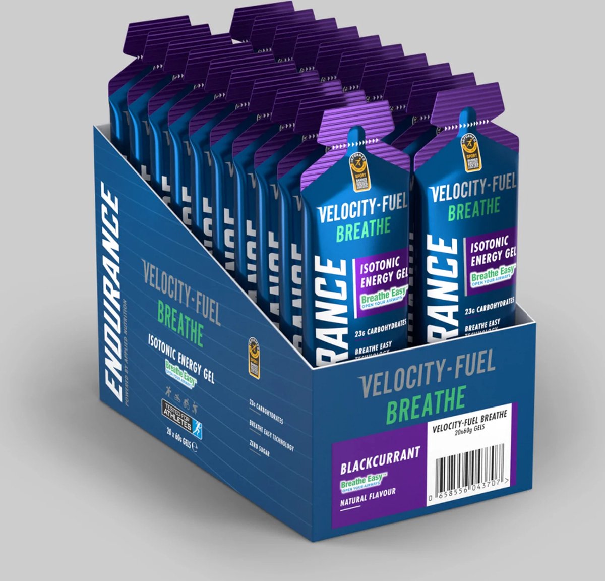 Goedkoopste Applied Nutrition Velocity Fuel Breathe Energiegel - Energygel - Cassis - 20 gels (20 x 60 ml