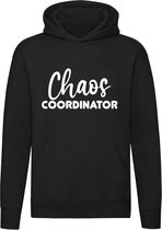 Chaos coordinator Hoodie | baas | werk | leidinggevende | druk | klas | meester | juf | school | basisschool | moeder | vader | grappig | Unisex | Trui | Hoodie | Sweater | Capuchon | Zwart