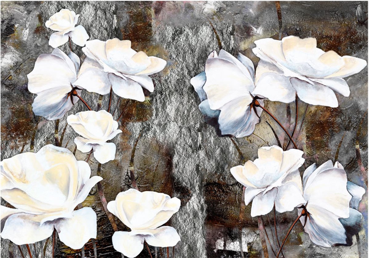 Fotobehangkoning - Behang - Vliesbehang - Fotobehang - Sign of sympathy - Bloemen - 400 x 280 cm