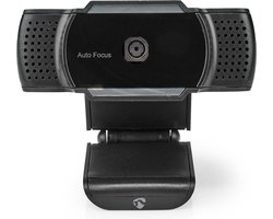 Nedis Webcam – 2k Full HD – Autofocus – Microfoon – Cover – Zwart