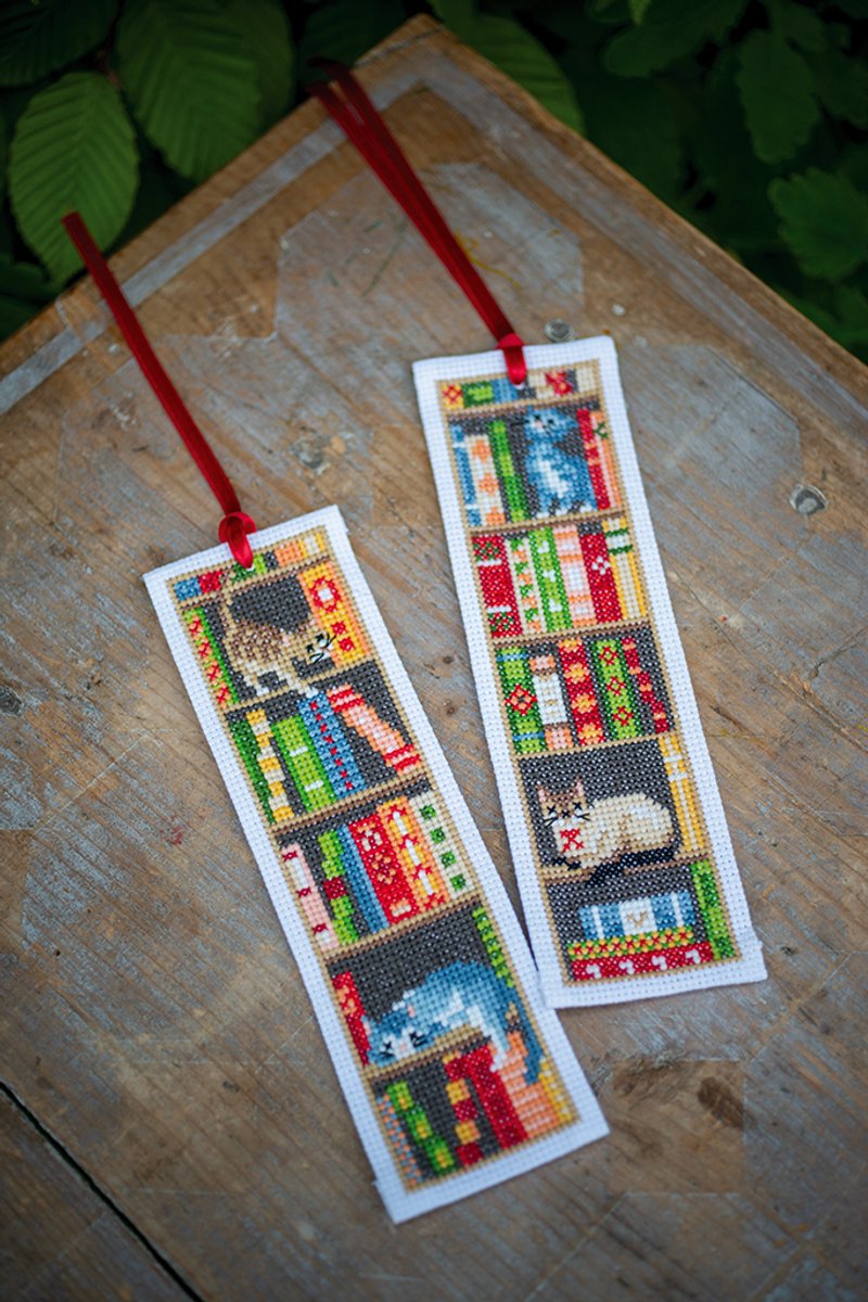 Vervaco - Bladwijzer kit - Katten in boekenrek set van 2 - PN-0187764 - Borduren - Borduurpakket - Borduurpakket volwassenen - Borduurpakket kind — afbeelding 10