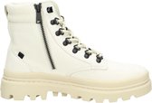 Palladium PALLATROOPER HKR - VeterlaarzenHoge sneakersDames sneakersDames veterschoenenHalf-hoge schoenen - Kleur: Wit/beige - Maat: 38
