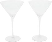 Martini cocktailglazen - Transparant - Glas - 24 cl - 2 Stuks - Glas - Drinken - Cocktails - Borrel - Feest