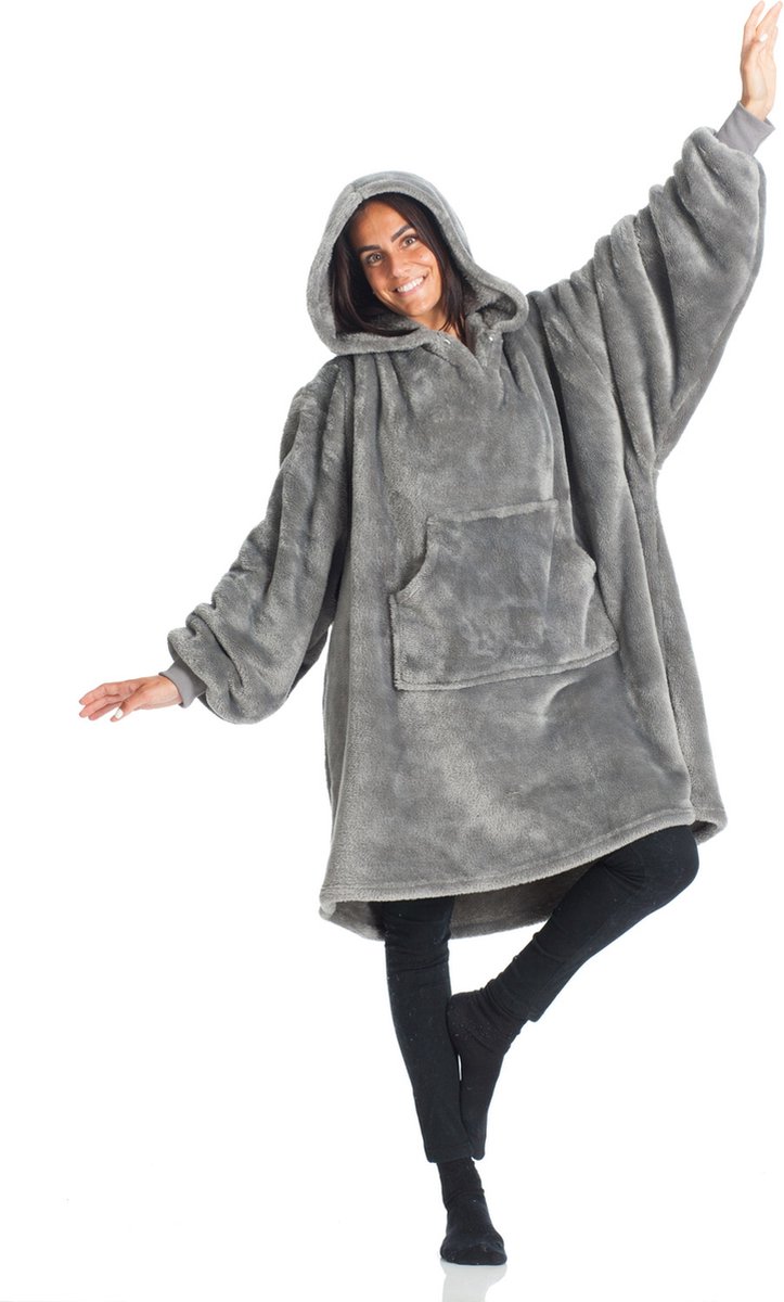 chuangminghangqi Knuffeldeken om aan te trekken met mouwen en capuchon, winter, comfortabel en warm, bankdeken, uniseks, oversized dieren, trui, grappige reuzenhoodie-deken, Capybara, L