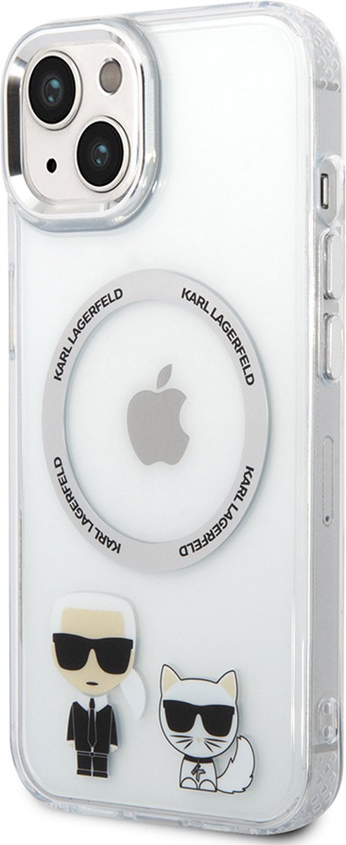 iPhone 14 Backcase hoesje - Karl Lagerfeld - Effen Transparant - TPU (Zacht)