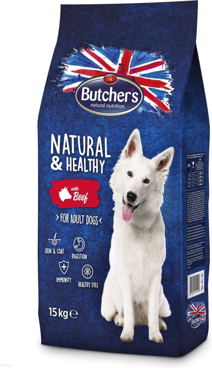 BUTCHER'S NATURAL&HEALTHY Droog hondenvoer Rundvlees 15 kg