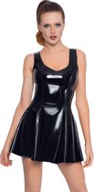 Uitdagende Lak jurk – Zwart - XXL