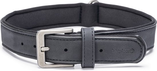 Beeztees Balacron Ax – Honden Halsband – Kunstleer – Zwart – Nekomvang van-tot x breedte: 52-62 cm x 30 mm