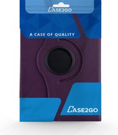 Case2go - Tablet hoes geschikt voor iPad 9.7 inch (2017/2018) - draaibare book case - Paars