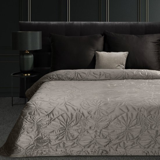 Oneiro's SALVIA Type Beddensprei Taupe - 280x260 cm – bedsprei 2 persoons -... | bol.com