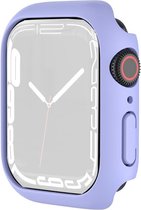 By Qubix Apple Watch 45mm Hard case (open front) - Lila - Geschikt voor Apple Watch 45mm hoesje - screenprotector - Bescherming iWatch - Bescherm