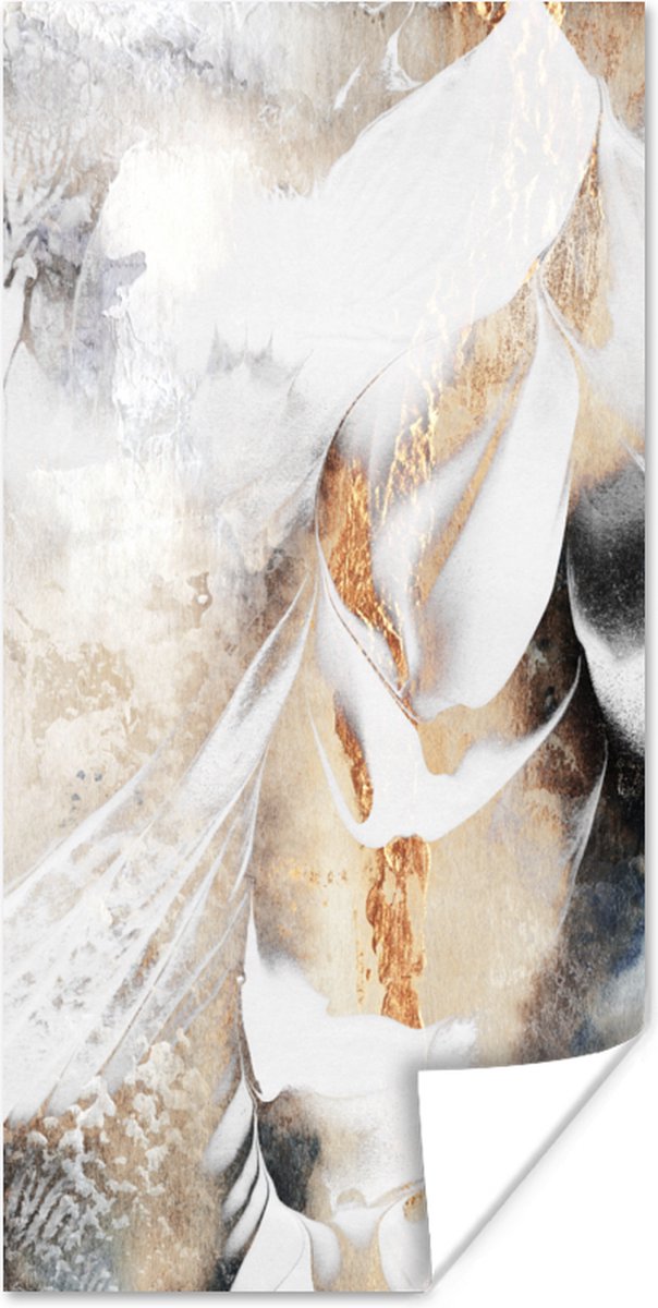 Poster Abstract - Gold - Design - Luxe - 75x150 cm