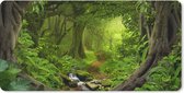 Bureauonderlegger - Jungle - Groen - Natuur - Tropisch - Planten - 60x30 - Muismat