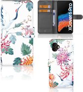 Telefoonhoesje Geschikt voor Samsung Galaxy Xcover 6 Pro Wallet Bookcase Bird Flowers