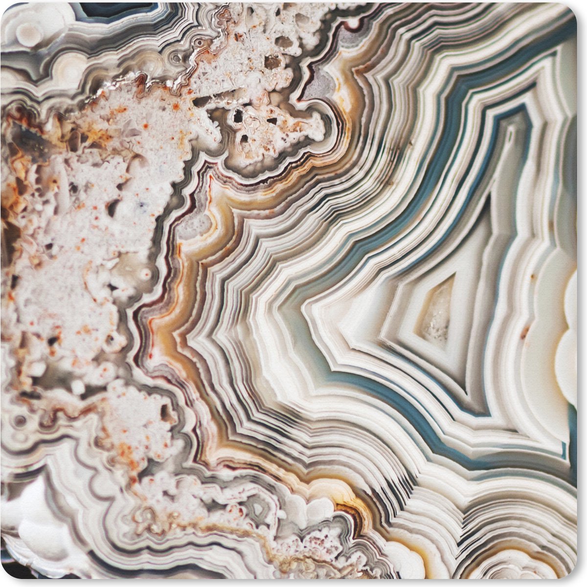 Muismat 30x30 cm - Mousepad Edelsteen - Marmer print - Natuur - Abstract - Muismatten