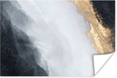Poster Abstract - Verf - Goud - Zwart - Marmer - 60x40 cm