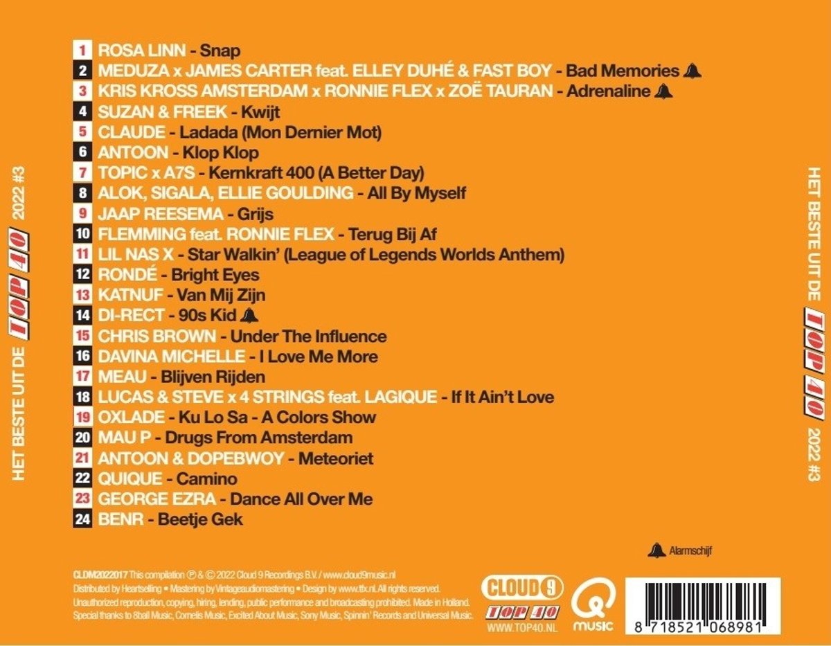 Various Artists - Qmusic Presents Het Beste Uit De Top 40 2022 #3