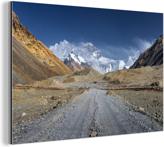 Vue du Mont Everest au Tibet Aluminium 120x80 cm - Tirage photo sur aluminium (décoration murale métal)