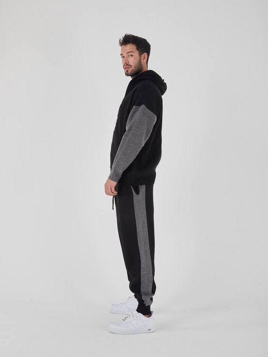 Costume en laine - Hommes Survêtement Automne Hiver Hommes Set Merk Veste De Sport + Pantalon 2 Pièces Set Fashion Survêtement Décontracté 2022 Hommes Vêtements - XL