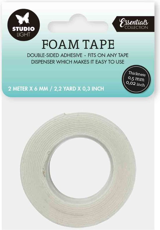 Studio Light Doublesided foam tape 0,5mm thick - 0,6mm wide SL-ES-FOAMT01 55x55mm