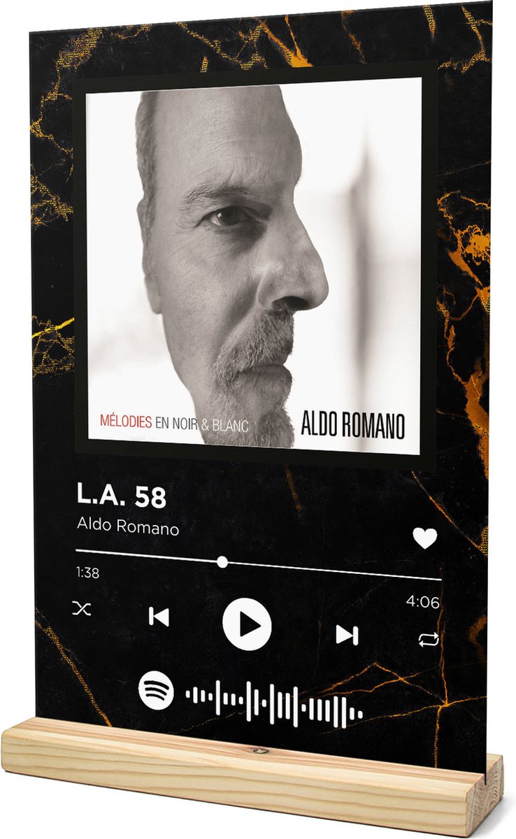 Songr Spotify Muziek Bordje L.A. 58 Aldo Romano 20x30