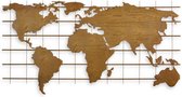 wanddecoratie - ijzeren muurbevesteging - wereldkaart