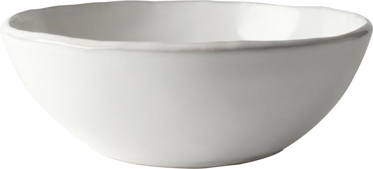 Dutch Rose Organic Schaal - Serveerschaal - Stoneware Handgemaakt - 23cm - Wit
