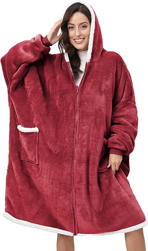 blanket sweatshirt hoodie dekensweatshirt Winter deken Fleece dekentje Hoodie. bol