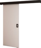 InspireMe - Schuifdeursysteem met rail - 90x204cm - MAY I - Wit Mat + Zwart frame + Zwart Handvat