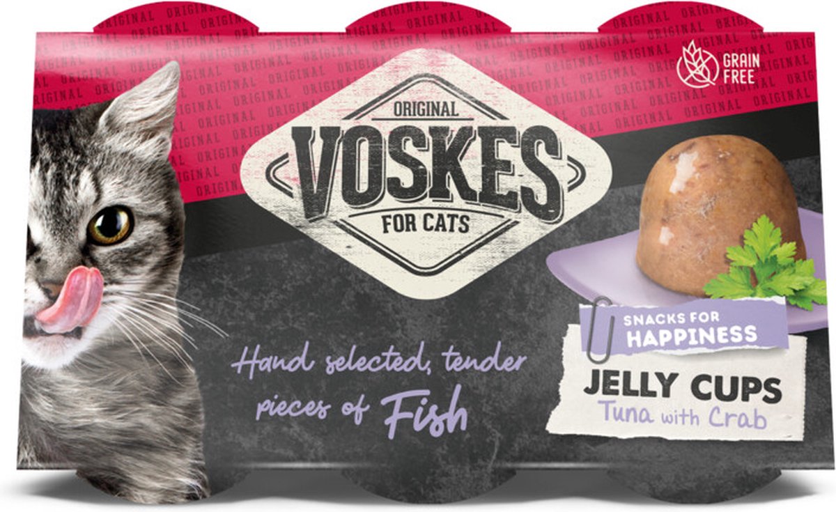 Voskes Voskes Tender Pieces Tonijn - Krab - 12 x 6 x 25 gr - Voordeelverpakking